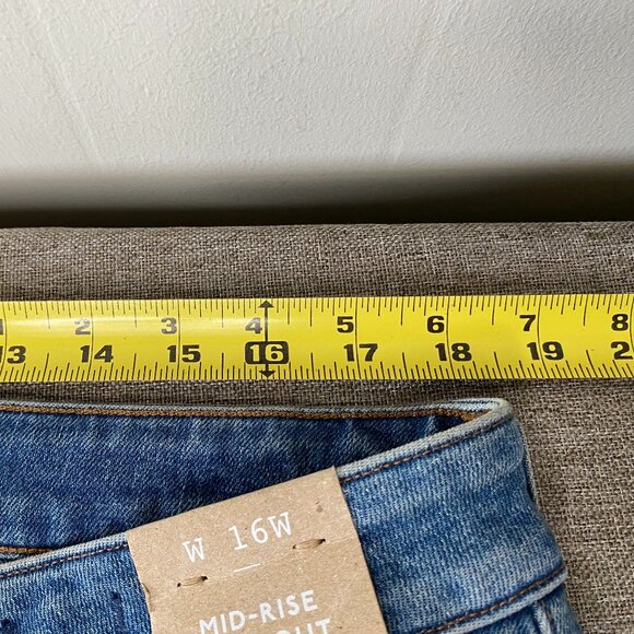 Madewell Kick Out Denim Jeans Women's 16W Mid Rise Blue Casual NWT - Picture 9 of 13